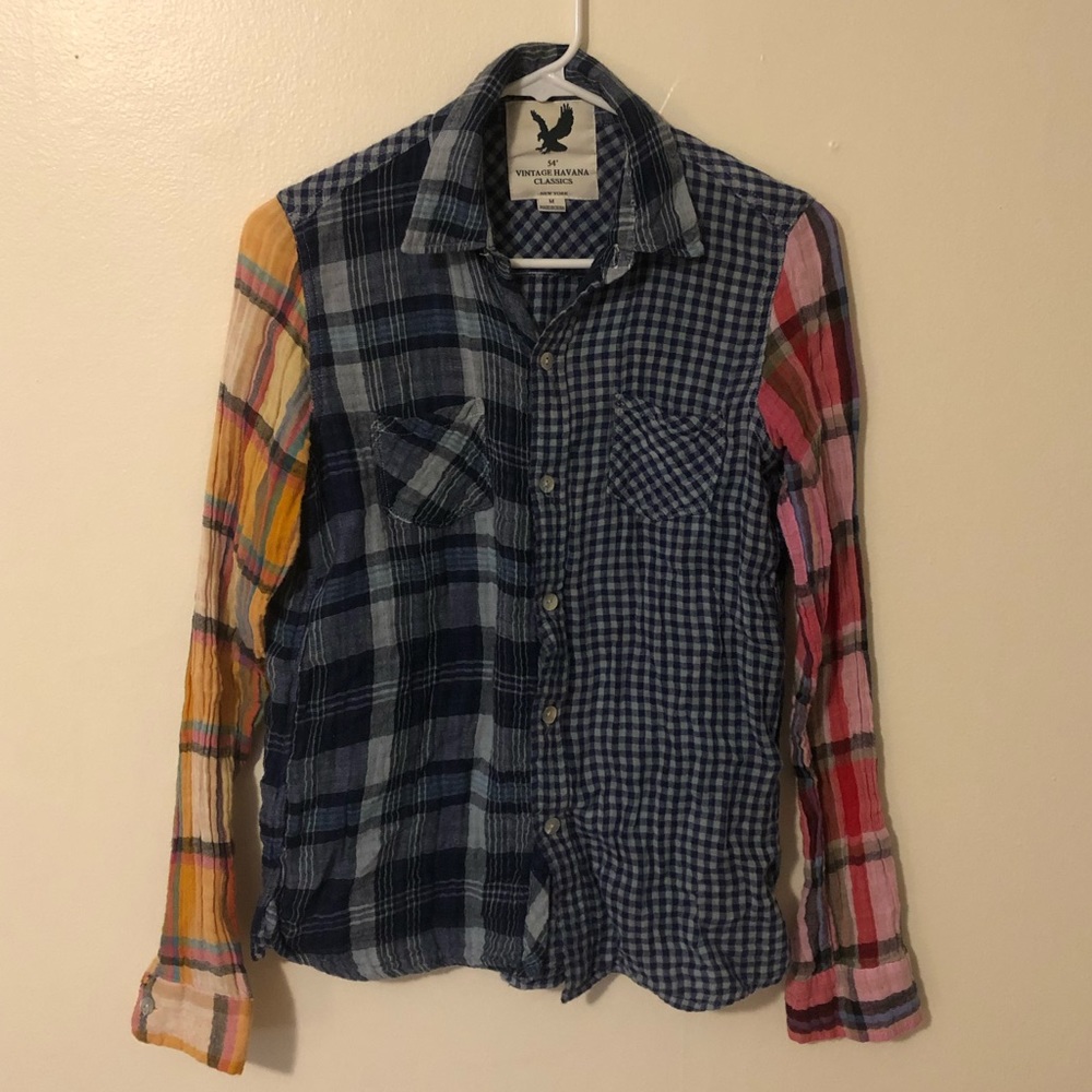 Vintage Havana patchwork flannel shirt size medium